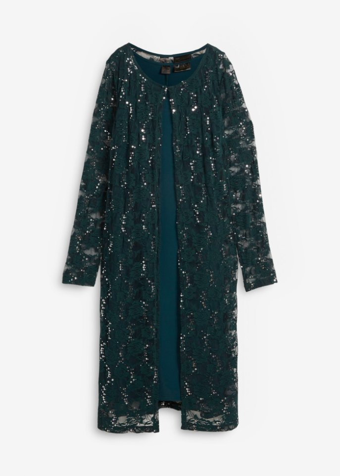 Kleid mit Spitze (2-tlg. Set)