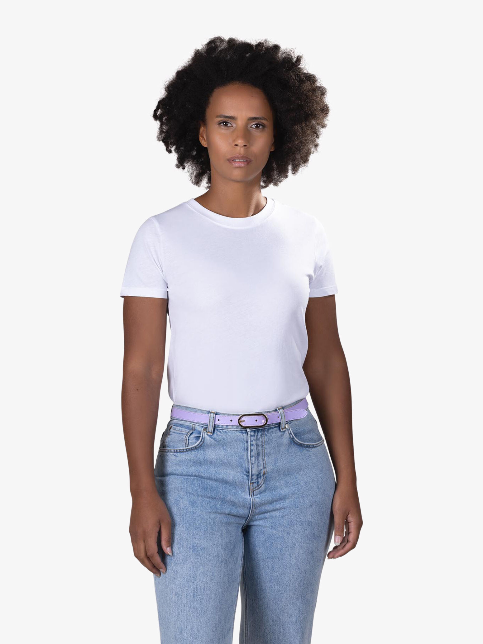 Ceinture en cuir - mauve