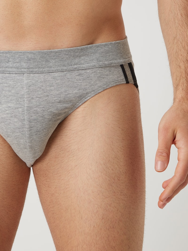 Slip mit Stretch-Anteil im 3er-Pack in marineblau