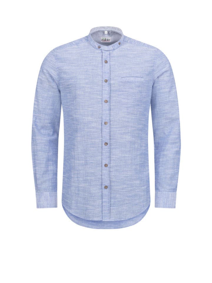 Nübler Trachtenhemd langarm Pius in Blau günstig kaufen