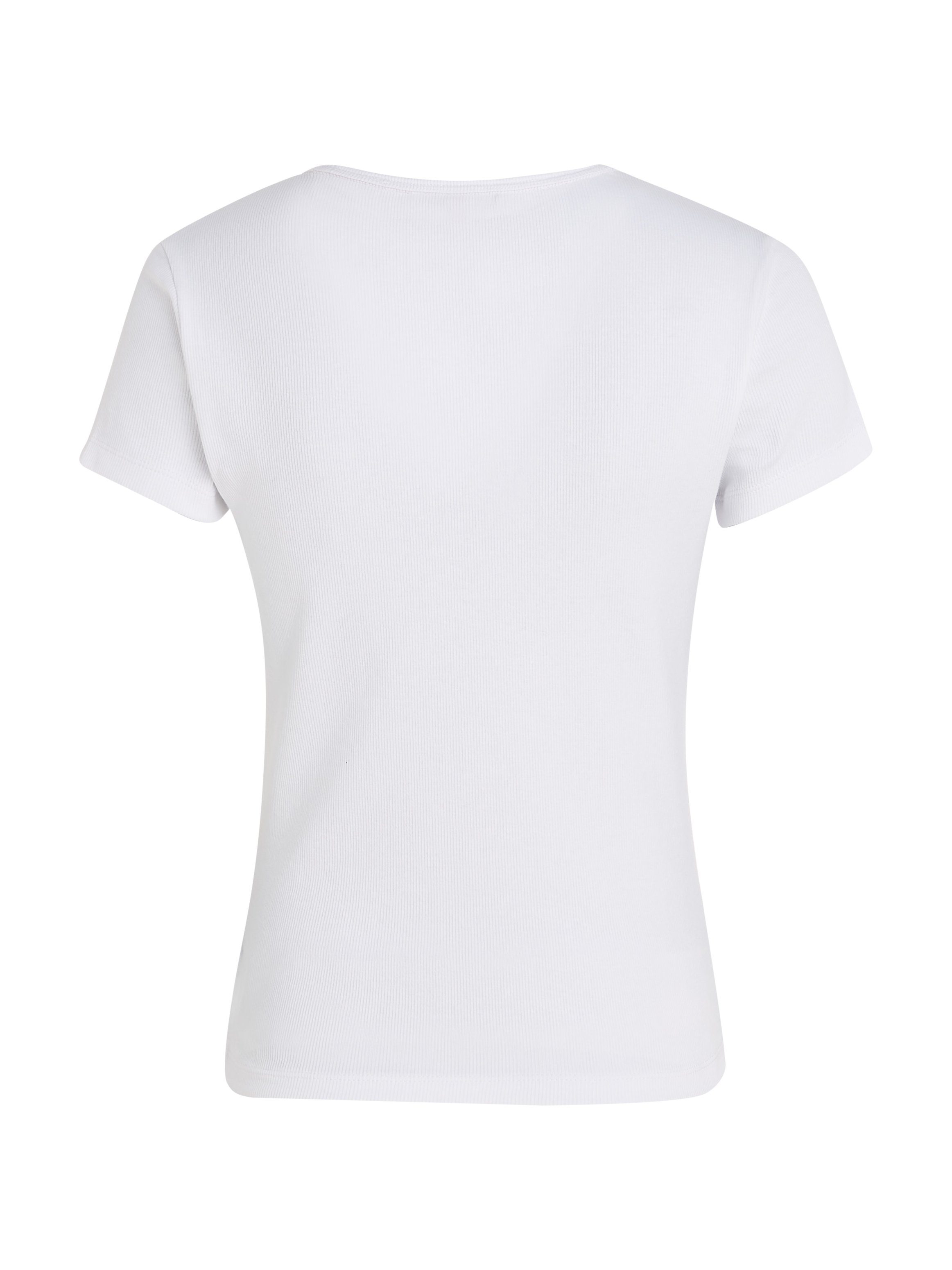 Tommy Jeans T-Shirt TJW BBY ESSENTIAL RIB SS mit Tommy Jeans Logo-Flag