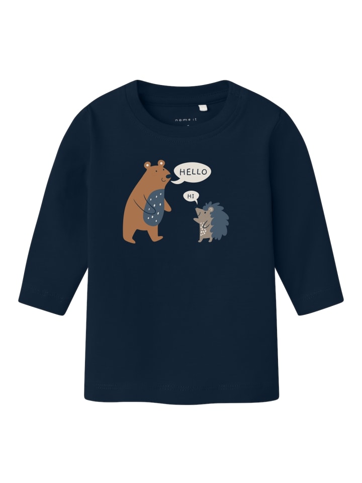 name it Baby Outfit Langarmshirt, Hose & Mütze NBMVACION in dark sapphire günstig kaufen