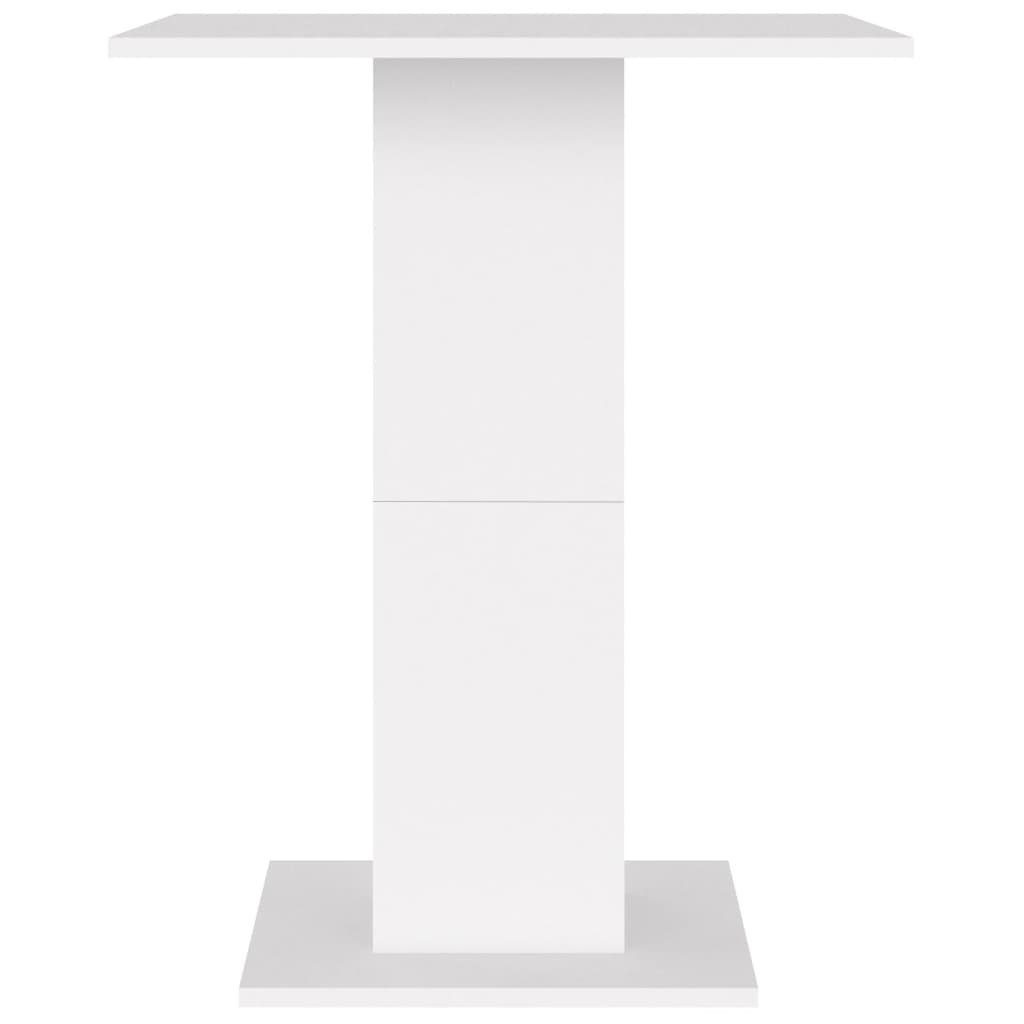 vidaXL Esstisch Bistrotisch Weiß 60x60x75 cm Holzwerkstoff (1-St)