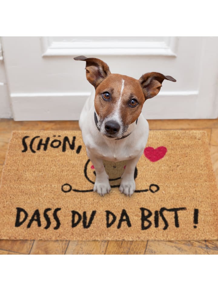 relaxdays Fußmatte Schön, dass du da bist in Natur - 40 x 60 cm günstig kaufen onesize