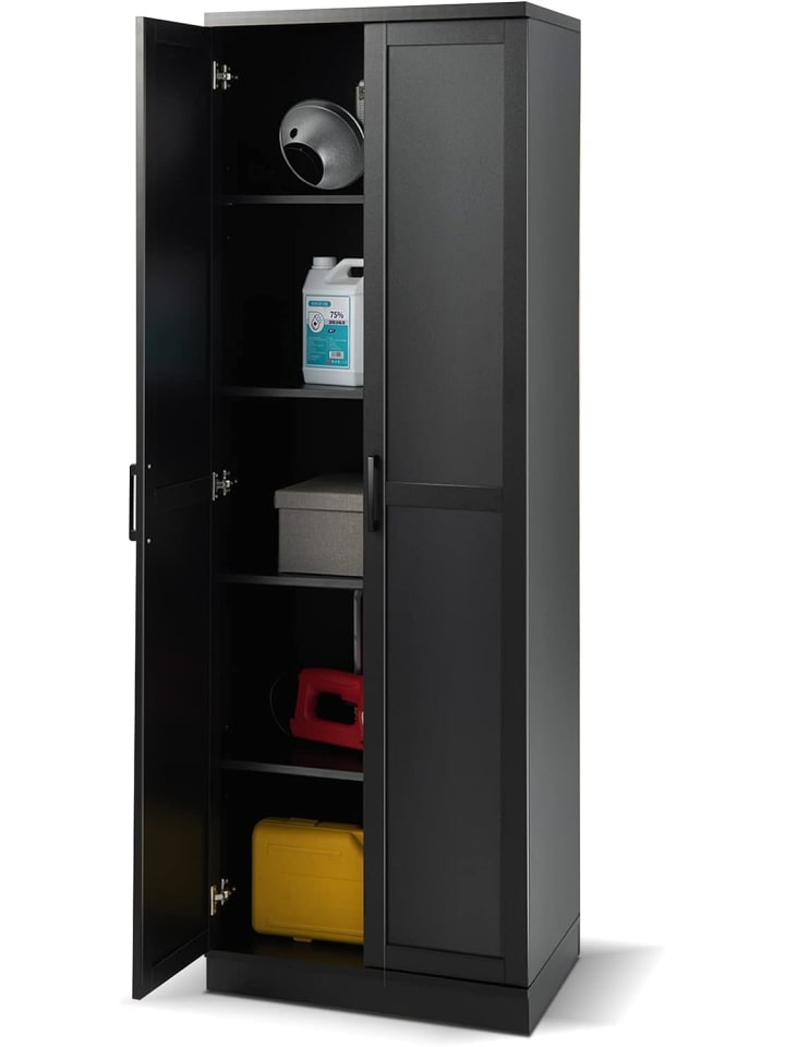 COSTWAY 5 stöckiger Hochschrank in Schwarz günstig kaufen 175 cm