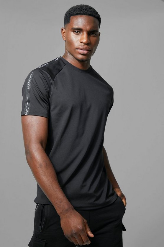 Man Active T-Shirt mit Streifen-Detail