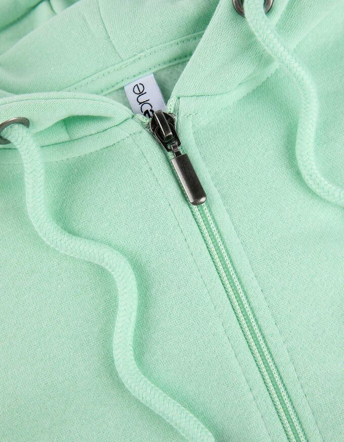 Cropped Sweatjacke - einfarbig