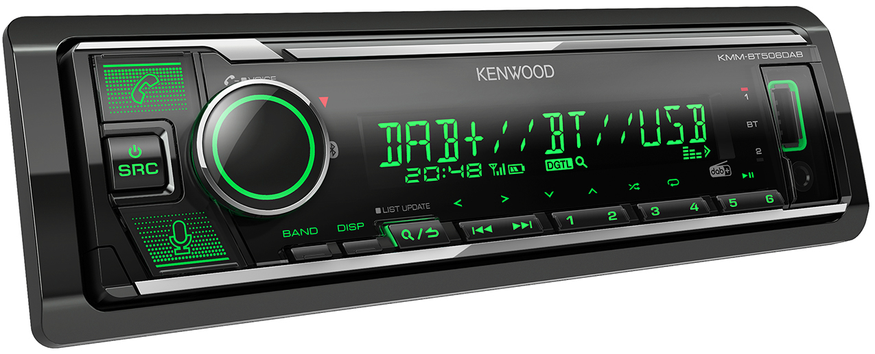 Kenwood KMM-BT506DAB Autoradio mit DAB+, Bluetooth, USB, Sprachsteuerung uvm. - ATU