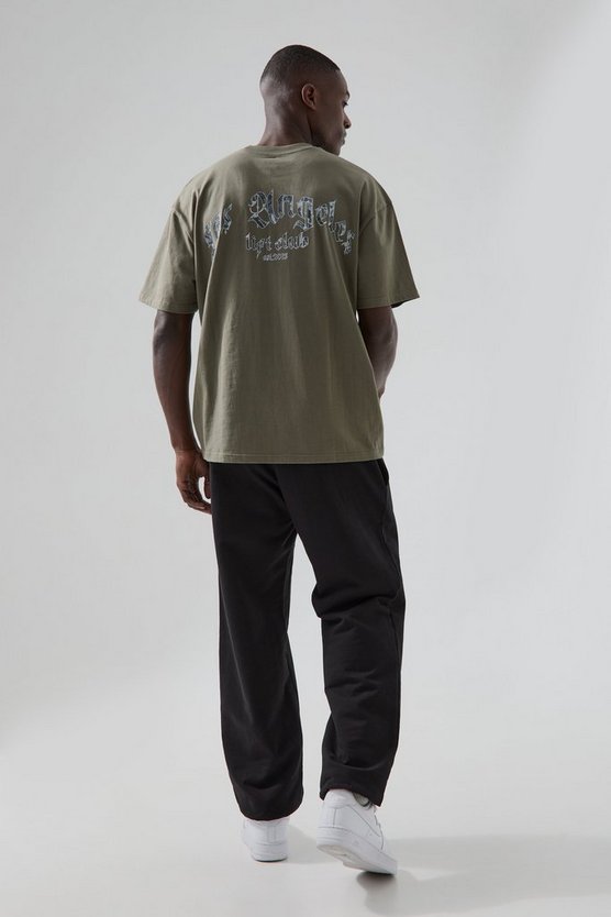 Man Active Oversize T-Shirt mit La Lift Club Print