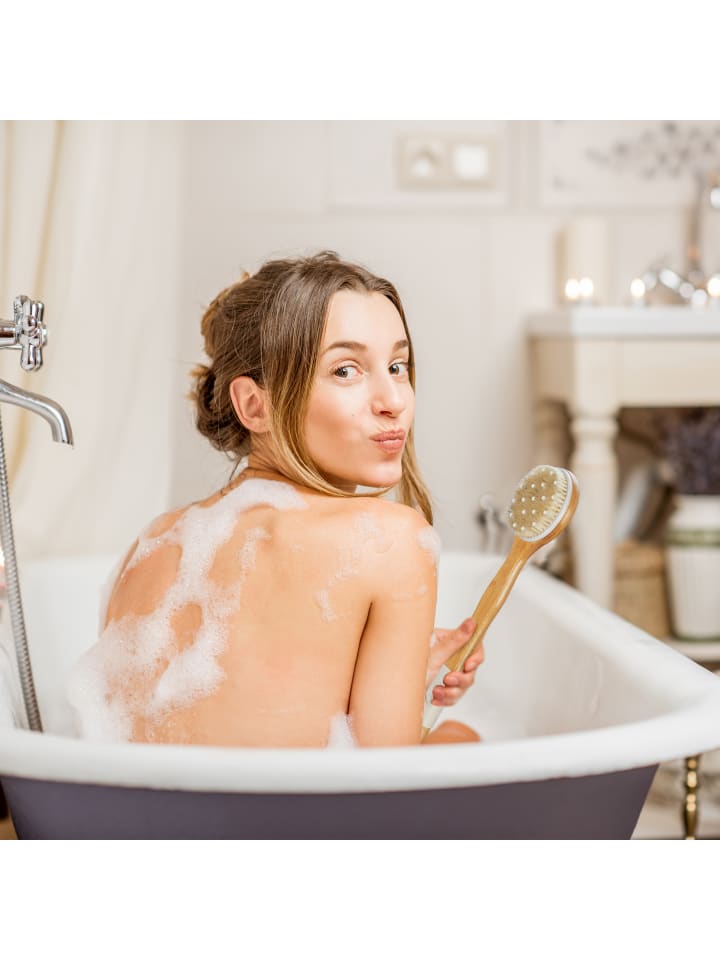 relaxdays Rückenbürste in Natur/ Creme günstig kaufen onesize