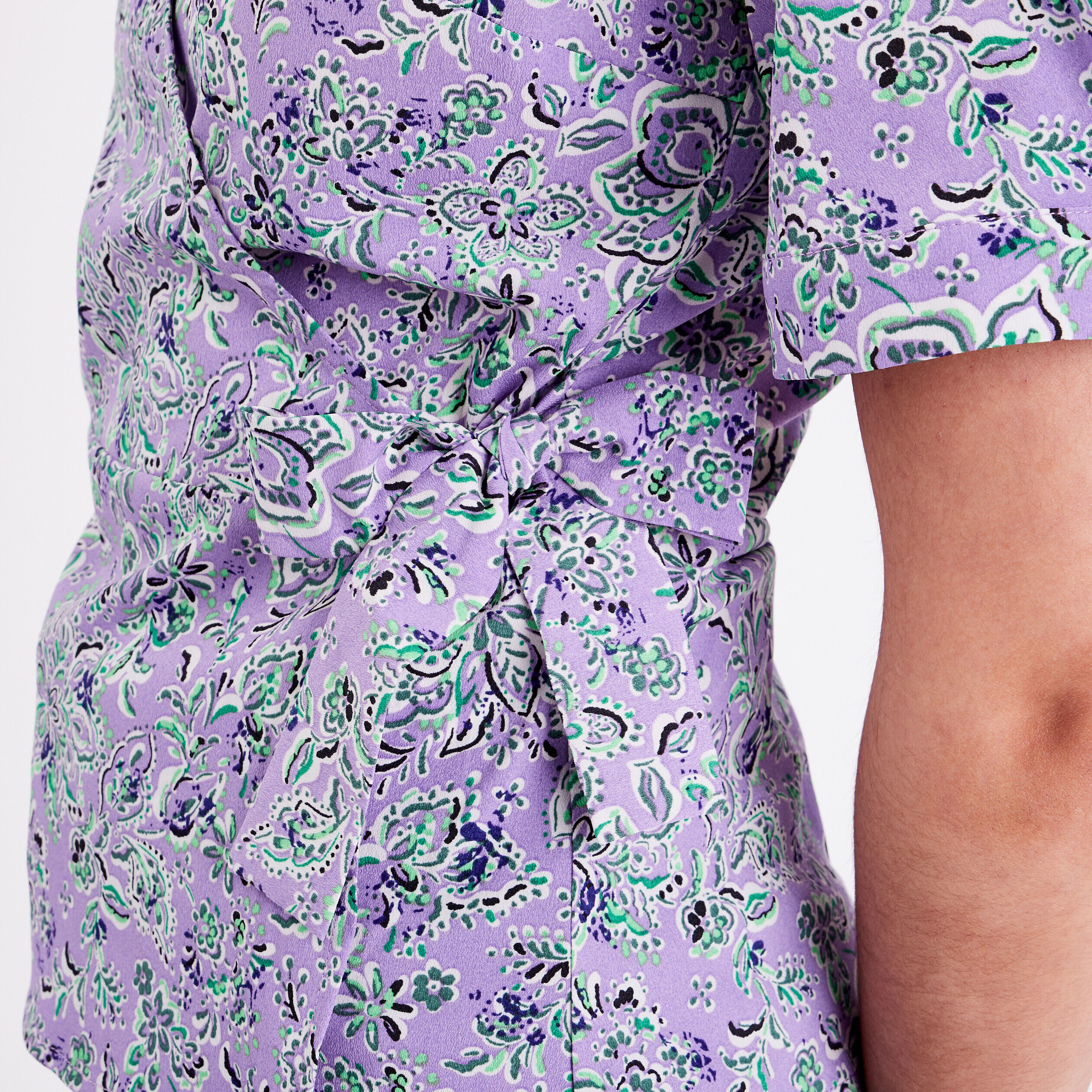 Blouse manches courtes violet femme | Cache Cache