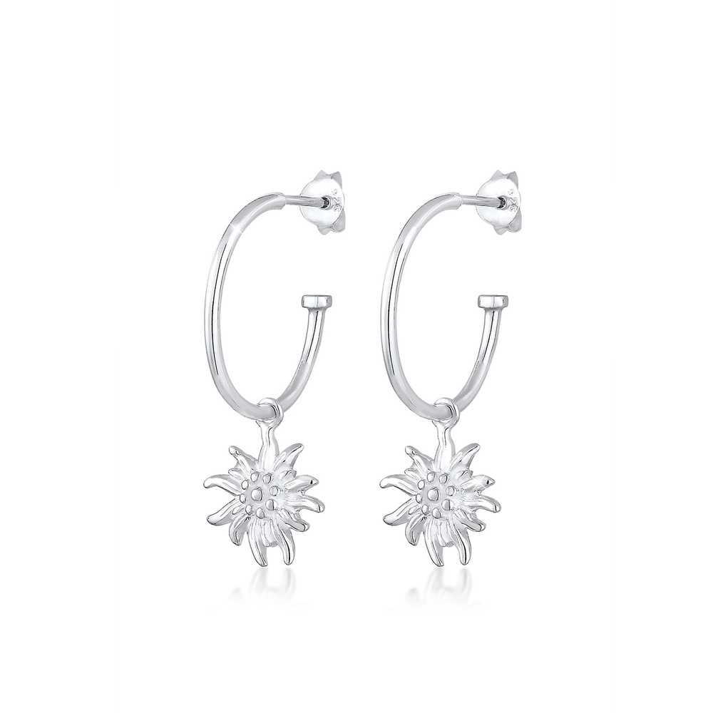 Elli Elli Boucles d'Oreilles Fleur Edelweis costume traditionel Boucles d'oreilles Fem Boucles d'oreilles