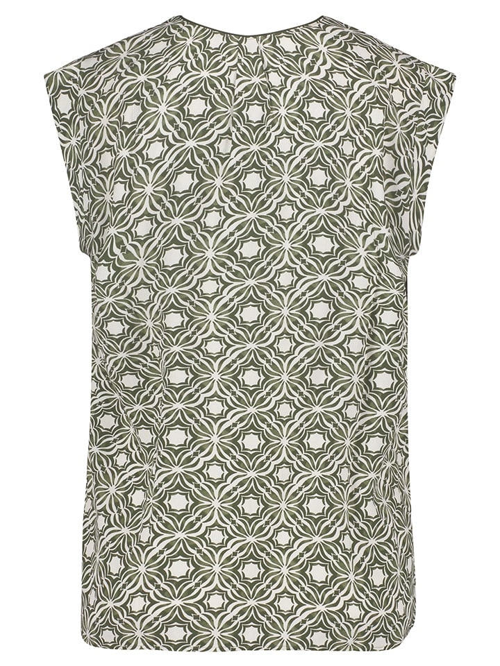 CARTOON Bluse in Weiß/ Khaki günstig kaufen