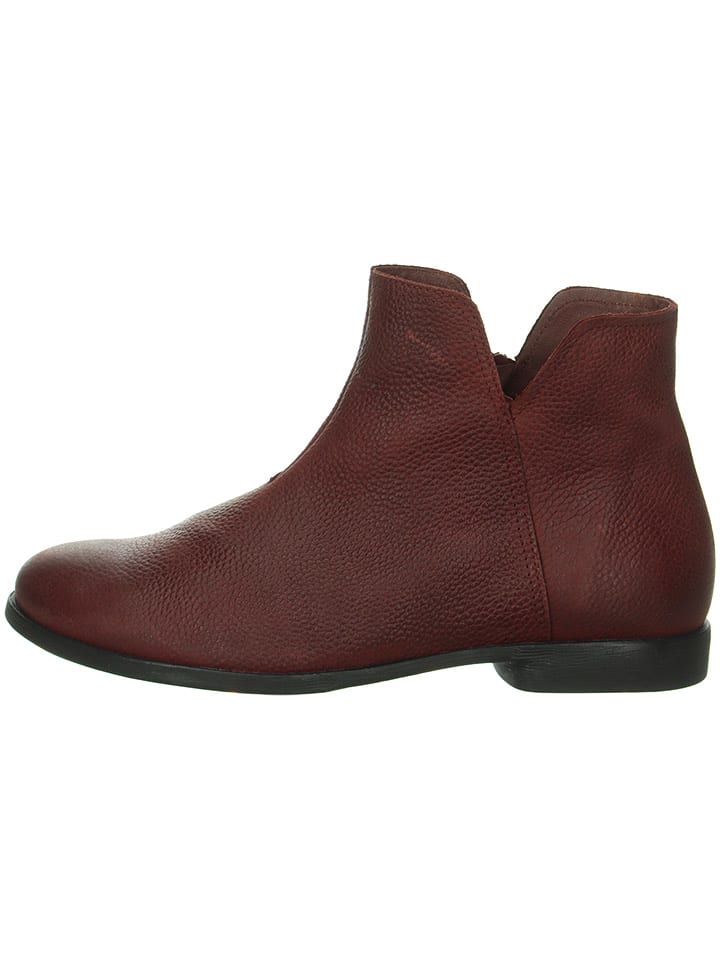 Think! Leder-Ankle-Boots in Bordeaux günstig kaufen