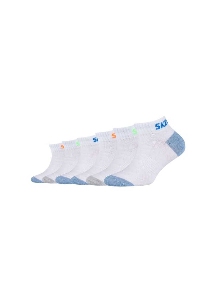 Skechers Sneakersocken 6er Pack mesh ventilation in Weiß günstig kaufen