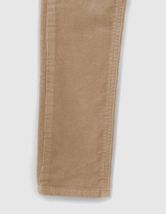 Pantalon SLIM moka en velours milleraies garçon