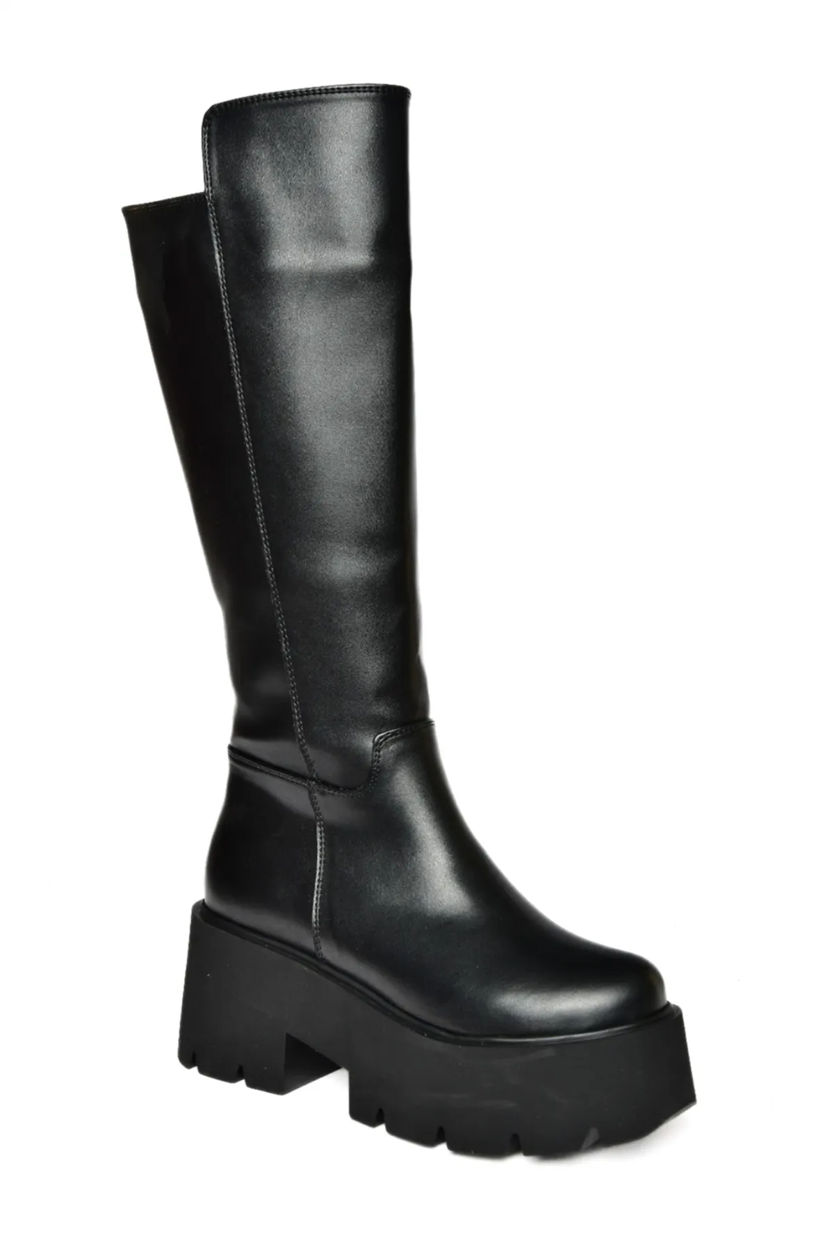Fox Shoes  R610132009 Schwarze Damenstiefel mit dicken Sohlen