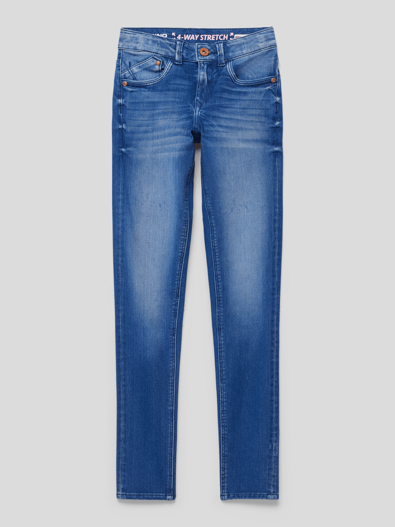 Skinny Fit Jeans im 5-Pocket-Design Modell 'BELLA' in blau