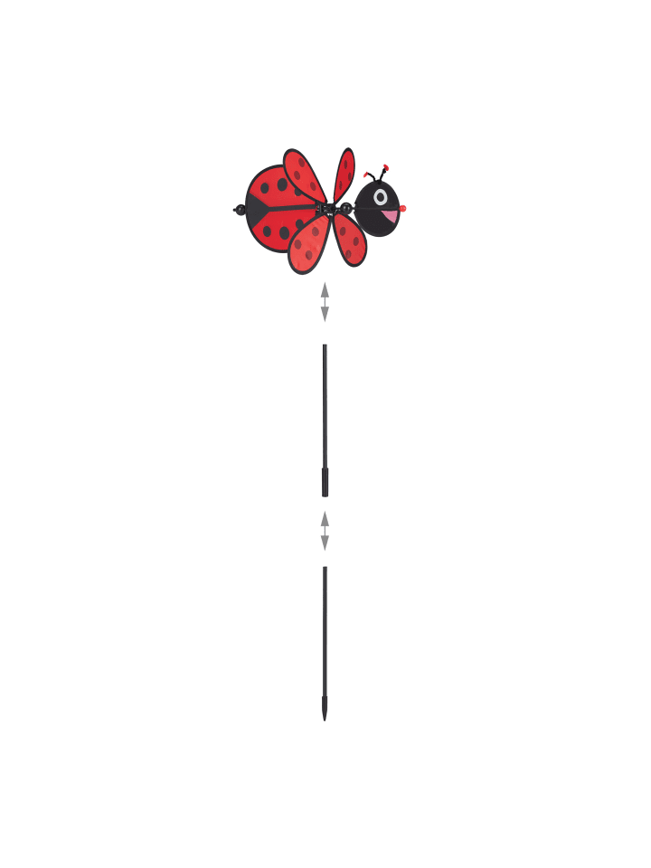 relaxdays 2x Windrad in Rot/Schwarz - (B)36,5 x (H)76,5 x (T)51,5 cm günstig kaufen onesize