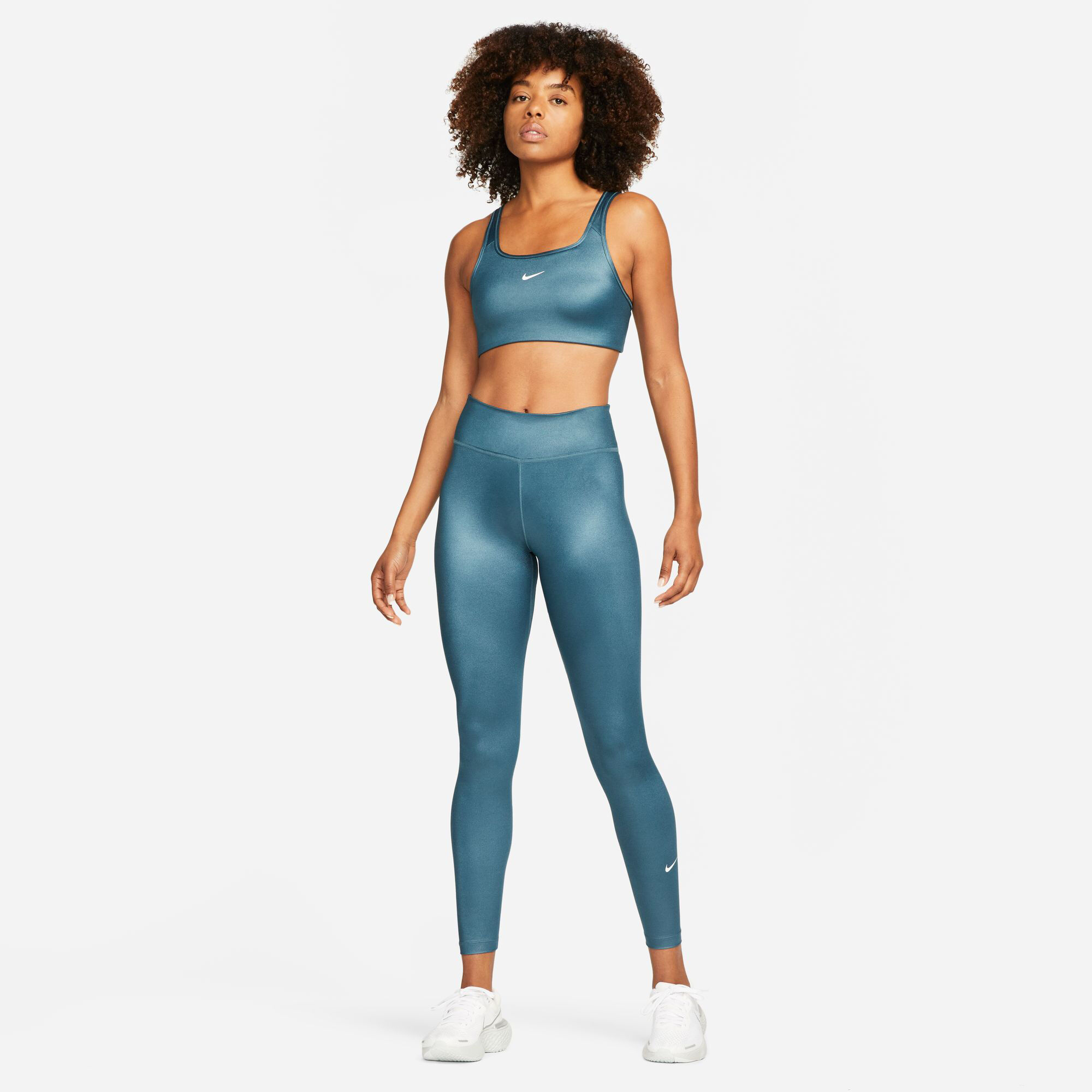 Dri-Fit One MV Shine Mid-Rise Tight Damen - Grau