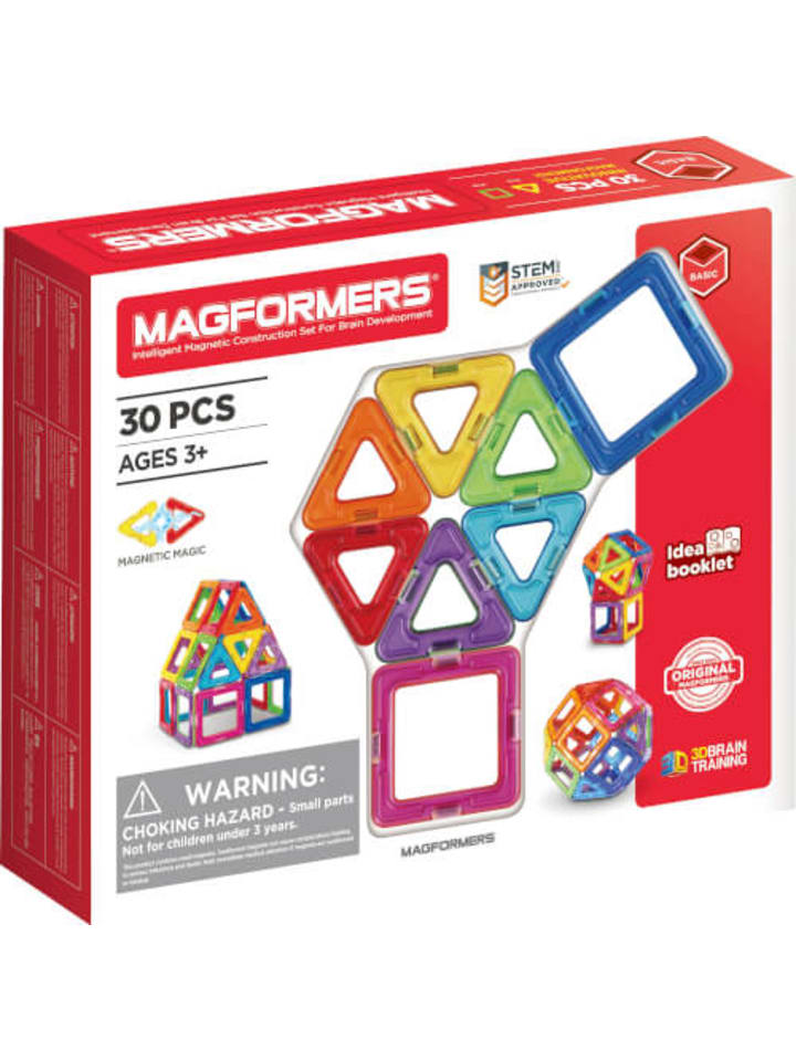MAGFORMERS Magnetspiel Set 30-teilig mit Quadrate und Dreiecke, ab 3 Jahre günstig kaufen onesize