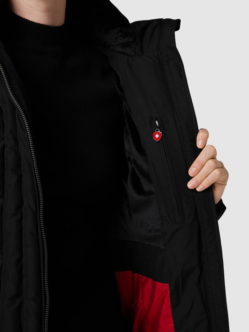 Funktionsjacke mit abnehmbarer Kapuze Modell 'Belvitesse Short' in schwarz
