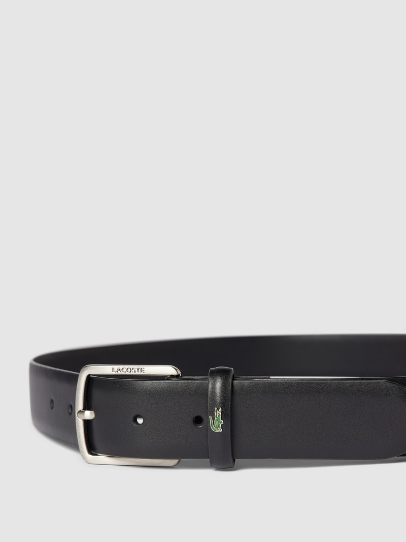 Gürtel aus Leder mit Label-Detail in schwarz