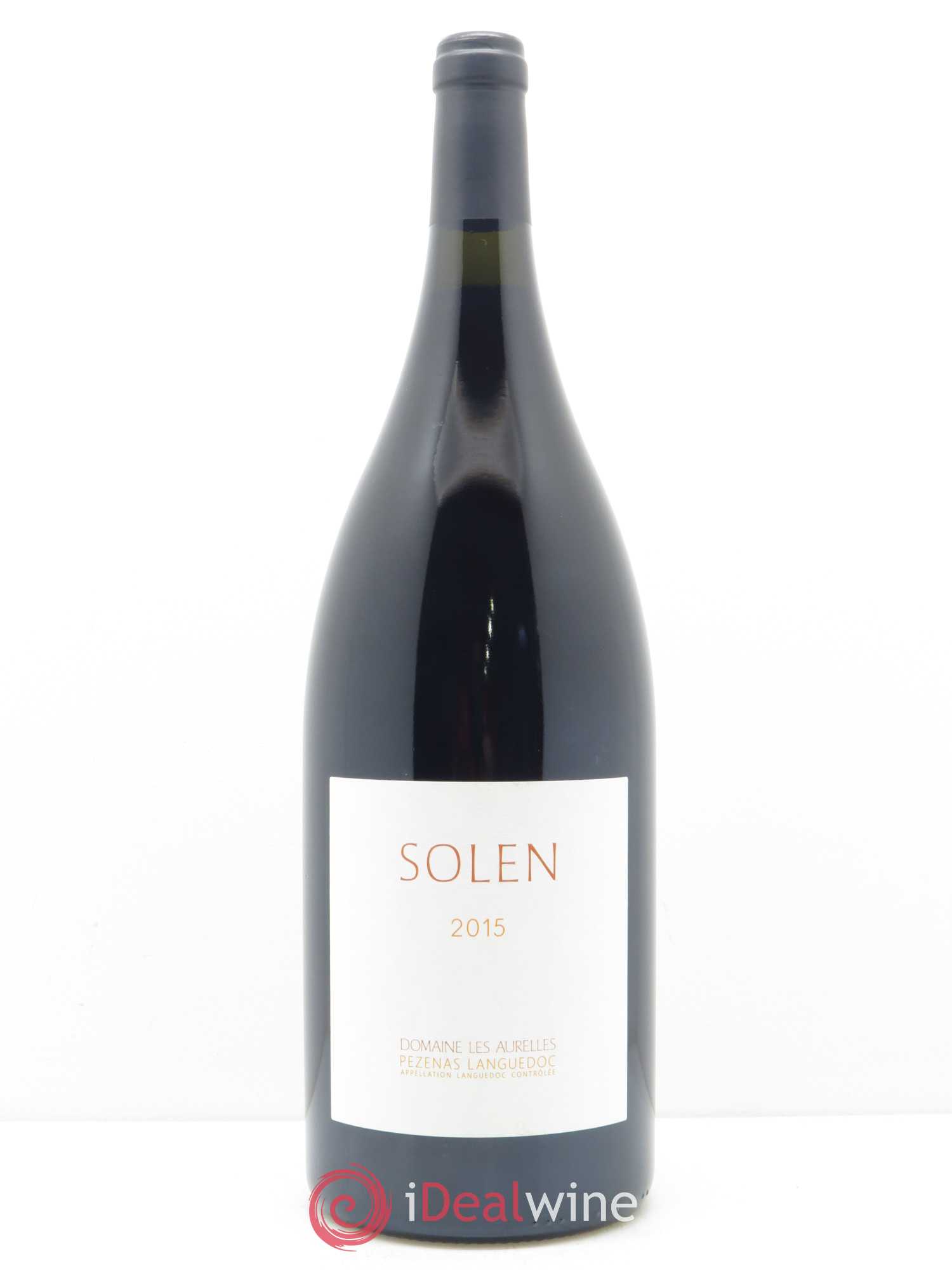 Pézenas Languedoc Solen Domaine les Aurelles - Basile et Caroline Saint-Germain  2015 - Lot de 1 Magnum