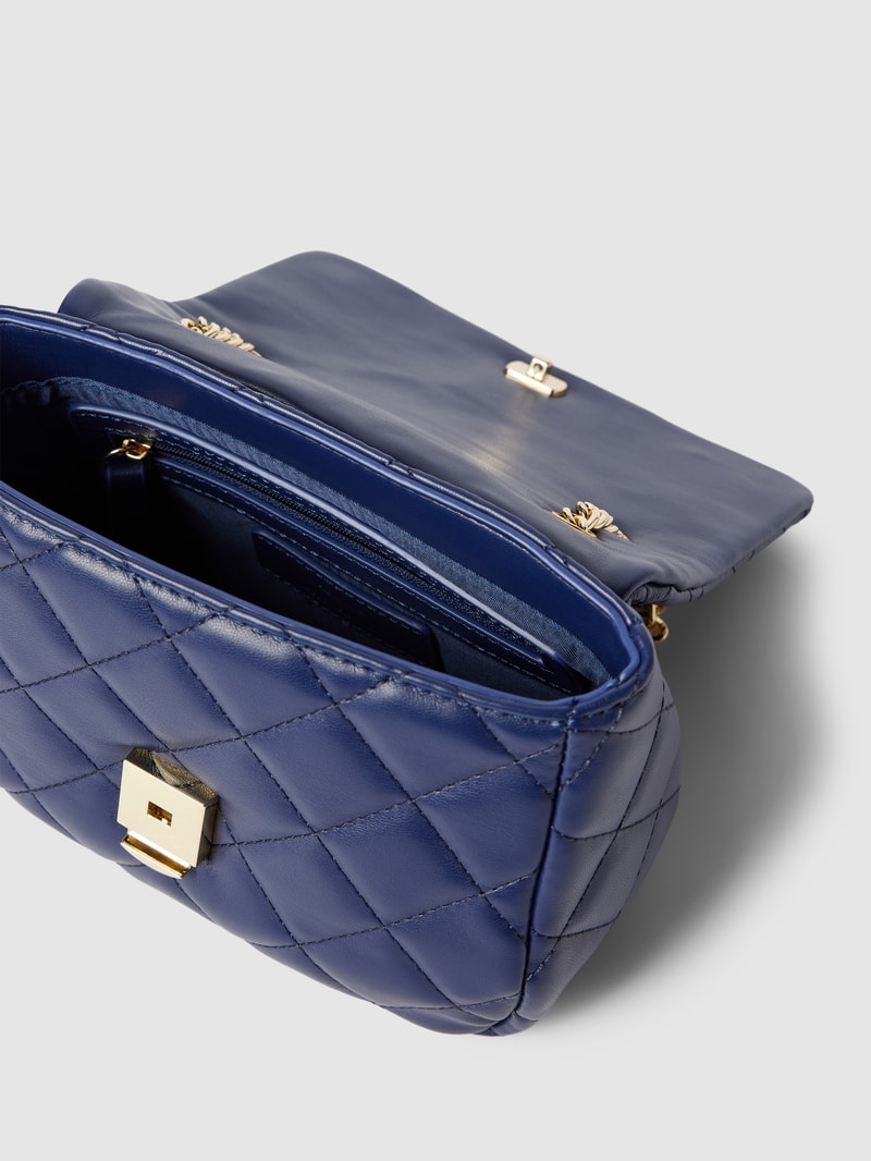 Tote-Bag mit Label-Applikation Modell 'OCARINA' in marineblau