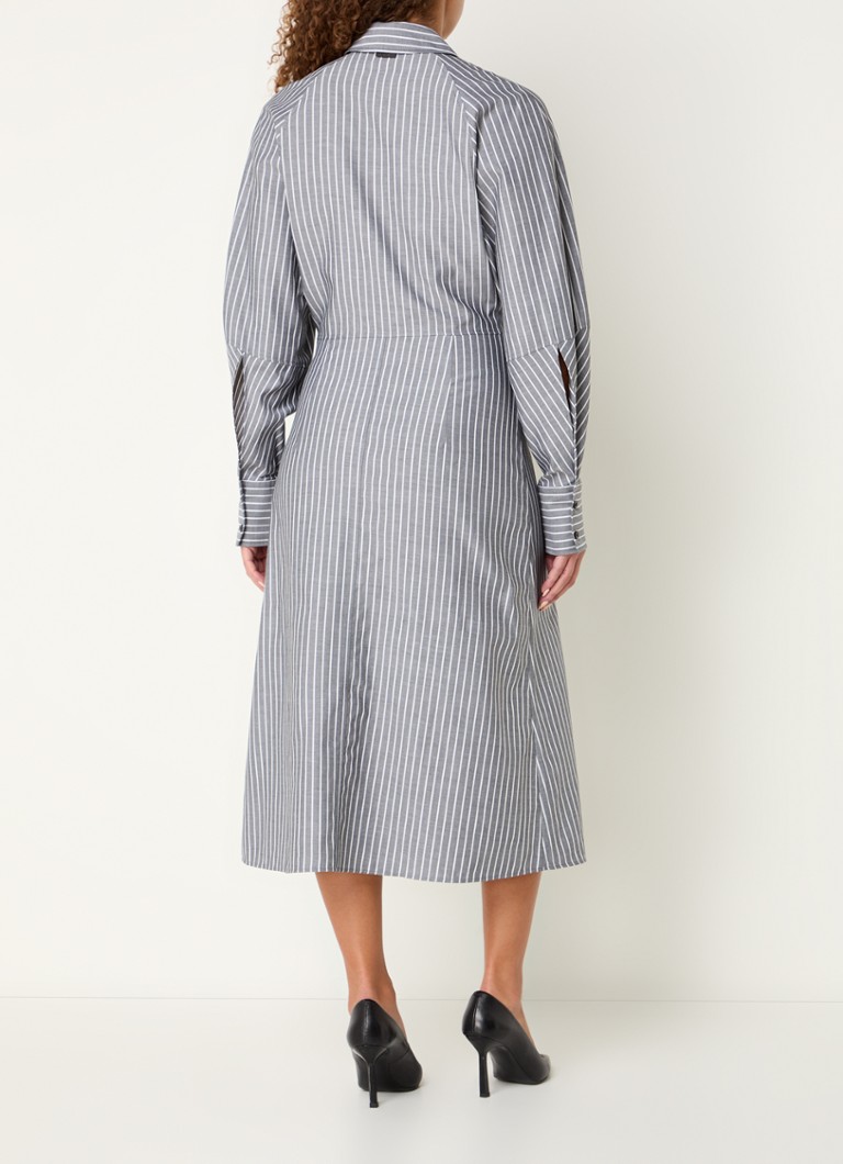 Robe-chemise midi HUGO BOSS Kiata à rayures imprimées