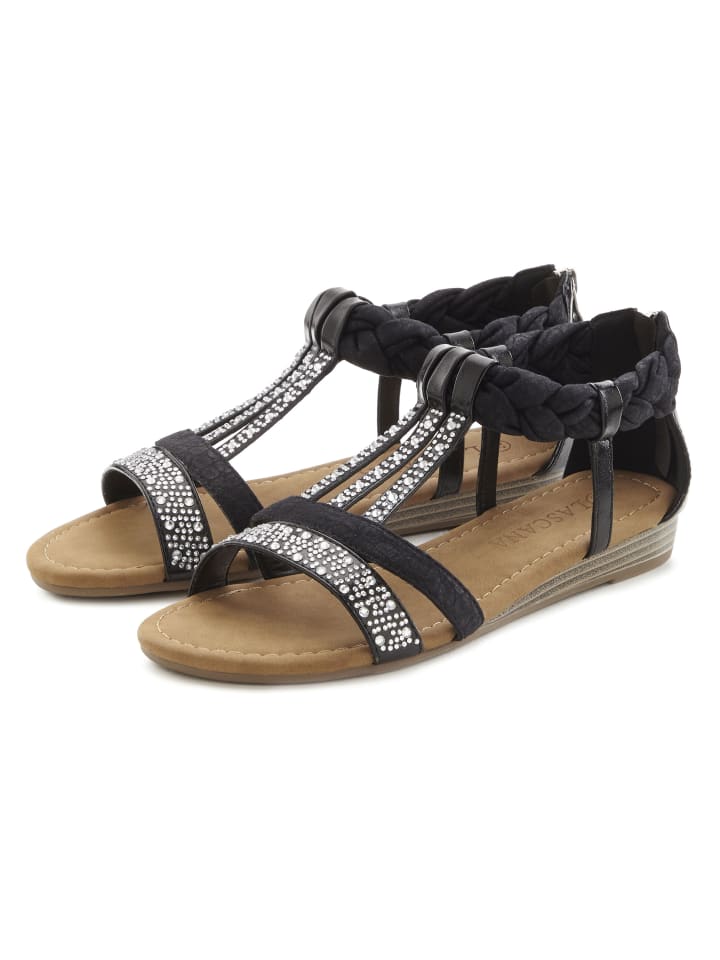 LASCANA Sandale in schwarz günstig kaufen