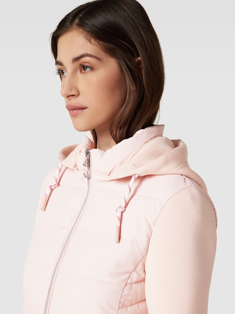 Jacke mit seitlichen Eingrifftaschen in rosa