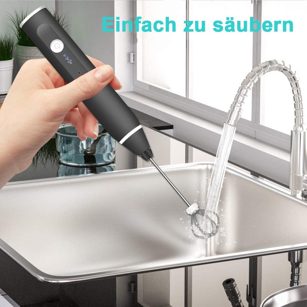 Jormftte Milchaufschäumer Milchaufschäumer Stab,kompakter Edelstahl