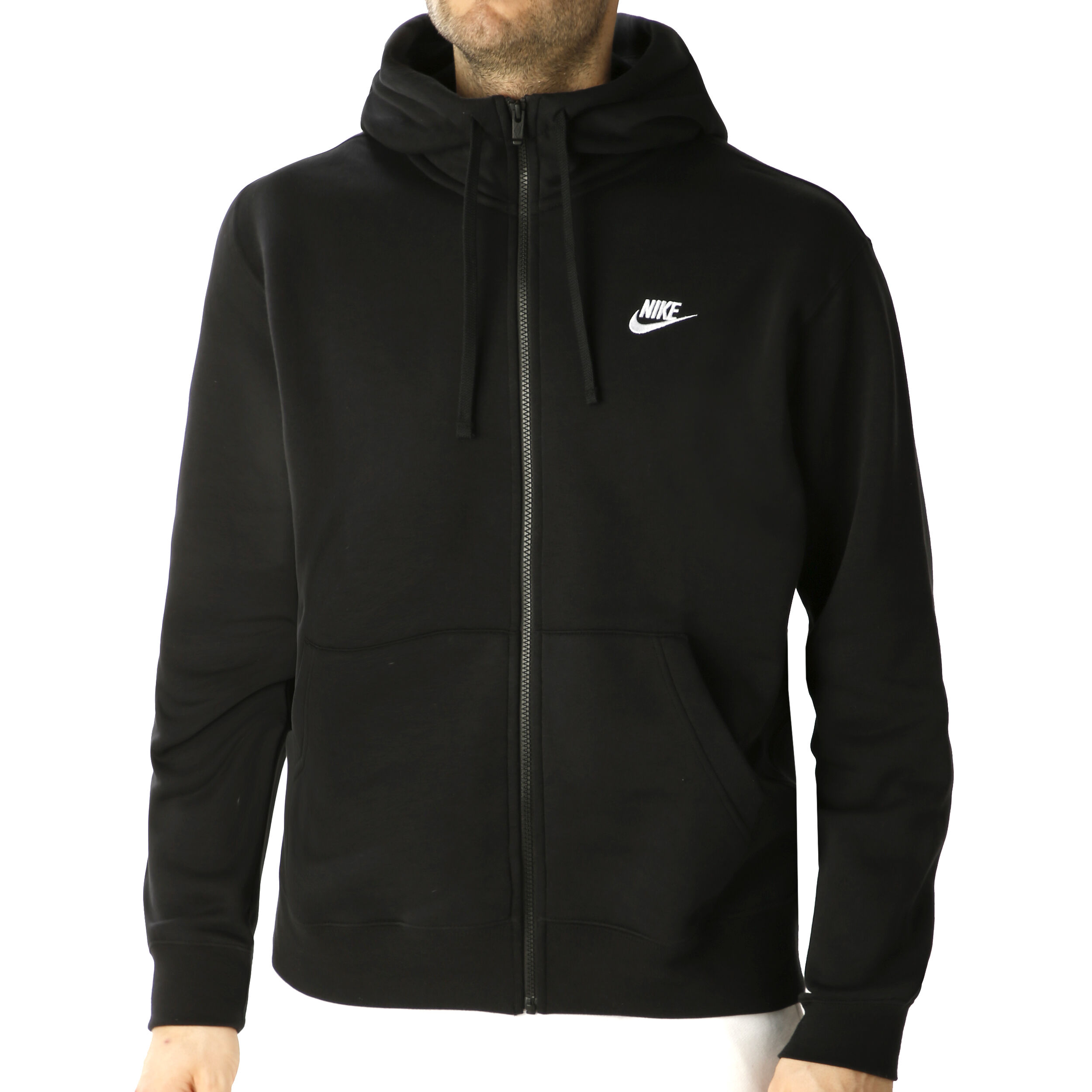 Sportswear Club Sweatjacke Herren - Schwarz, Weiß