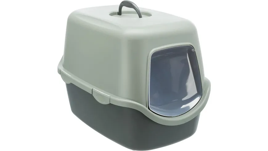 Trixie Be Eco Katzentoilette Vico mit Haube anthrazit/grau-grün Katzenzubehör