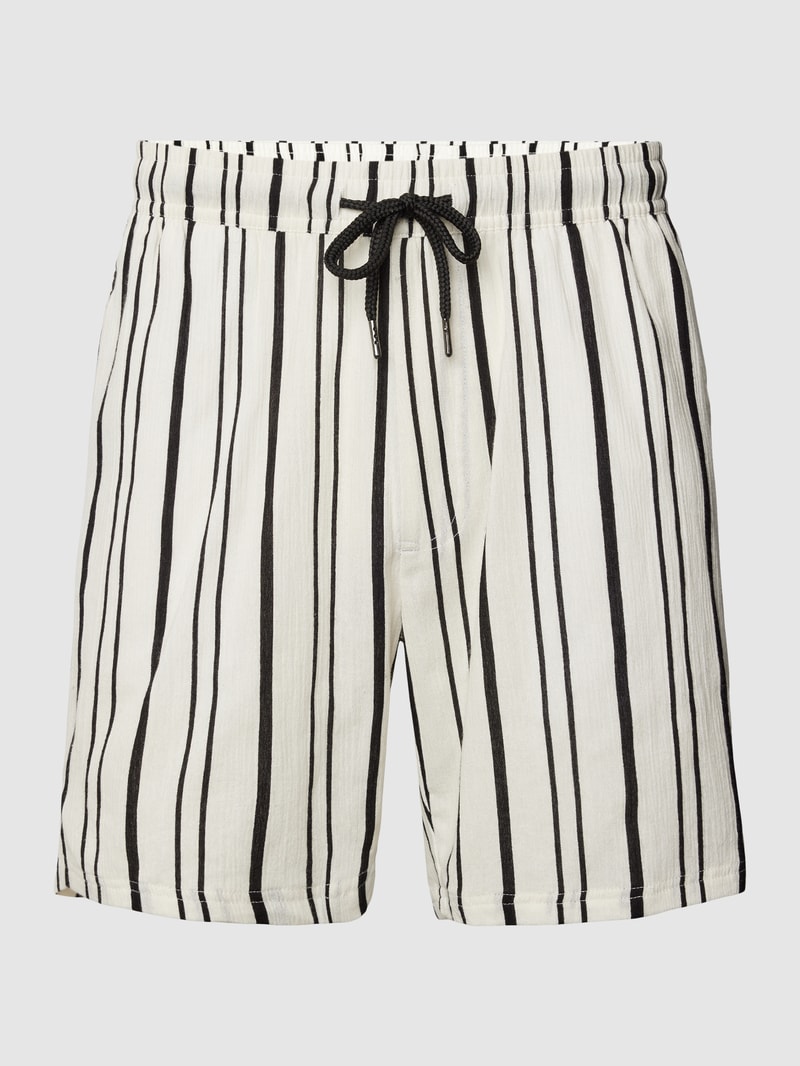 Shorts mit Streifenmuster Modell 'Howard' in offwhite
