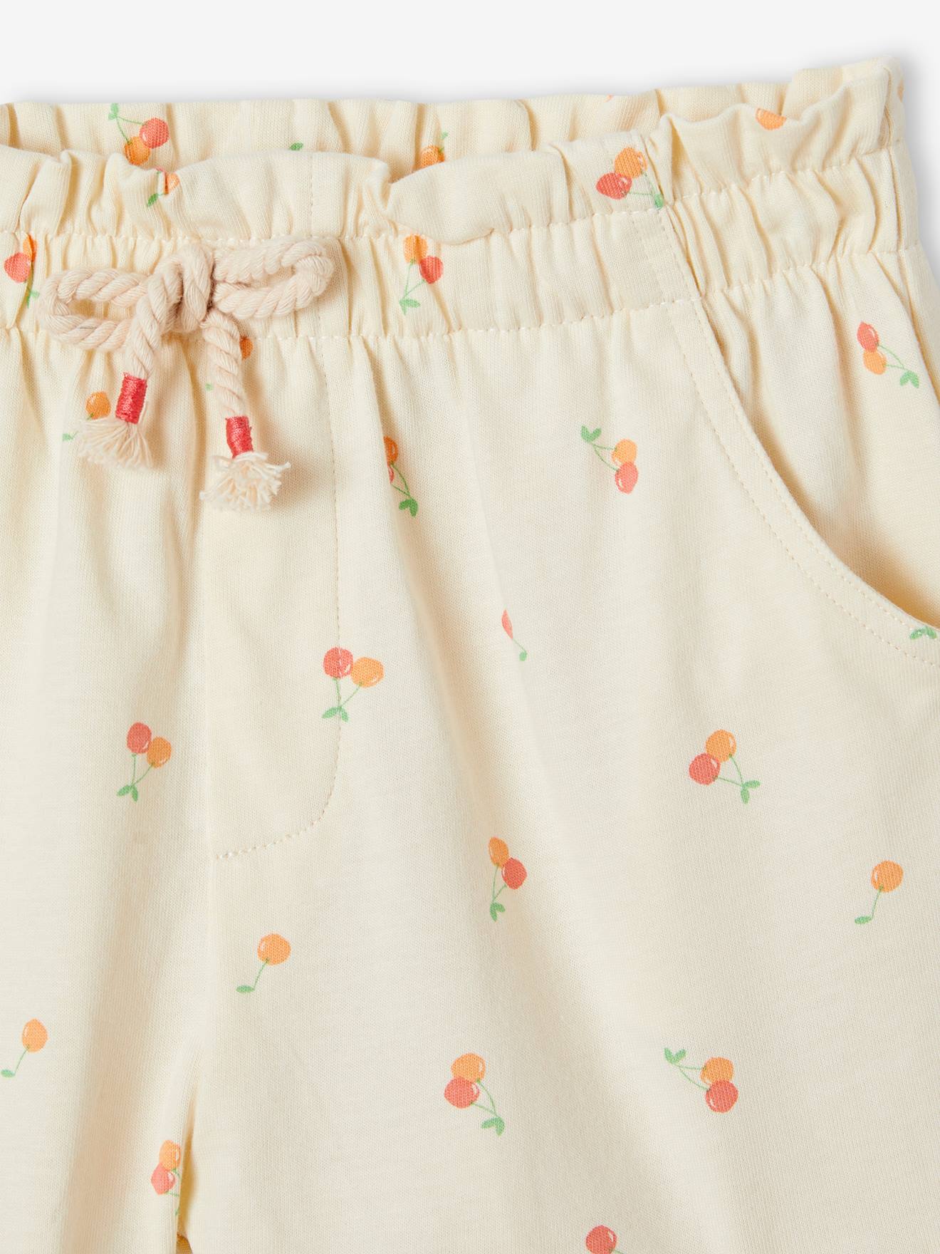 Vertbaudet Mädchen Shorts mit Volants - wollweiß