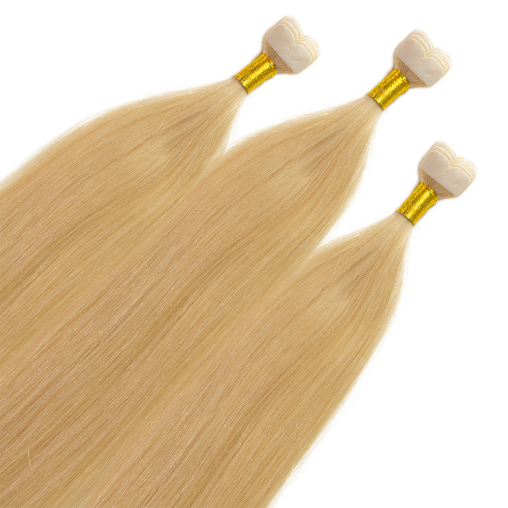 hair2heart Extensions adhesives Mini Tape Premium cheveux naturels #22 Blond doré extensions