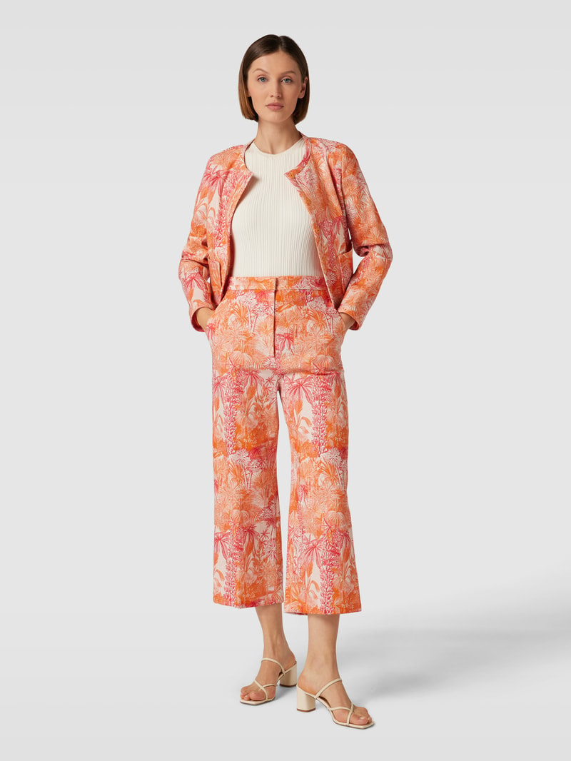 Hose mit Allover-Muster Modell 'CALERNO' in rot