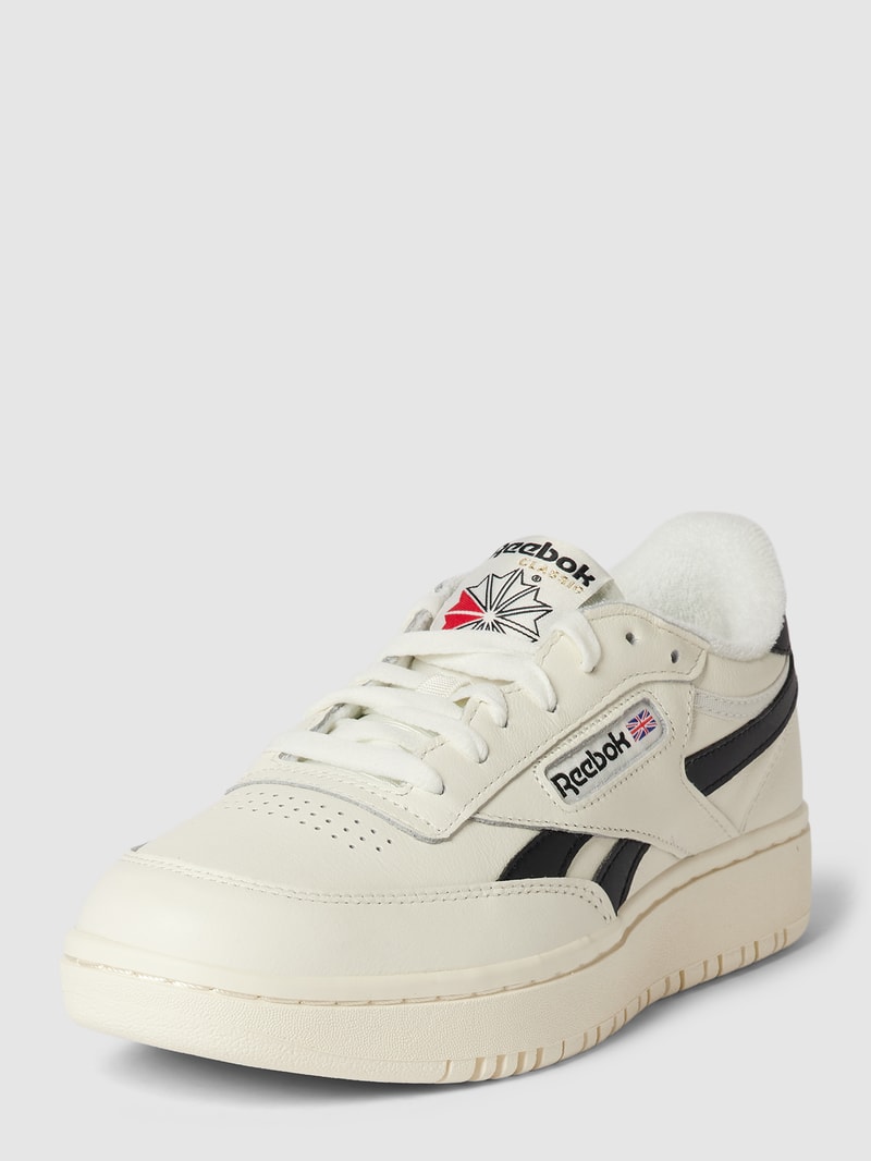 Sneaker mit Label-Print Modell 'CLUB' in weiß