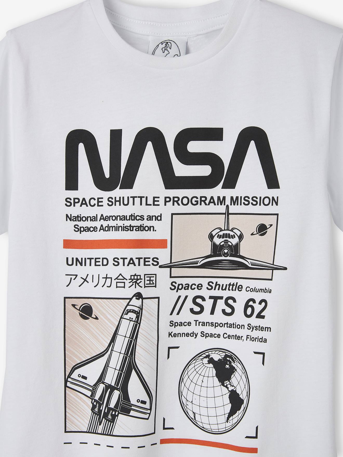Nasa Kinder T-Shirt NASA - weiß