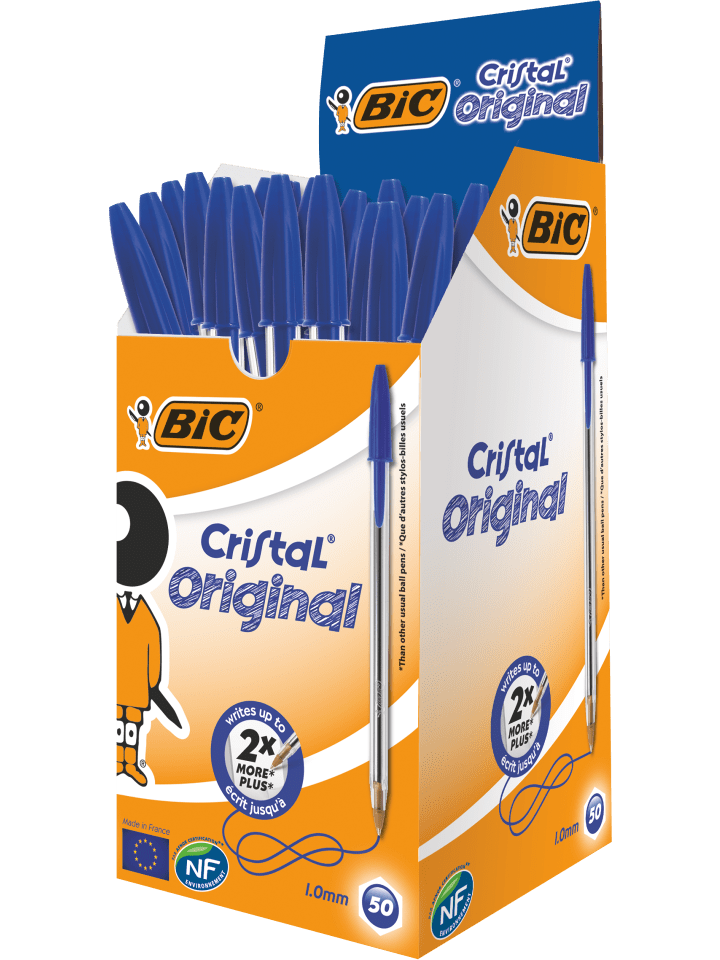 Bic Kugelschreiber Cristal Original in Blau - Strichstärke 0,4 mm, 50er Pack günstig kaufen onesize