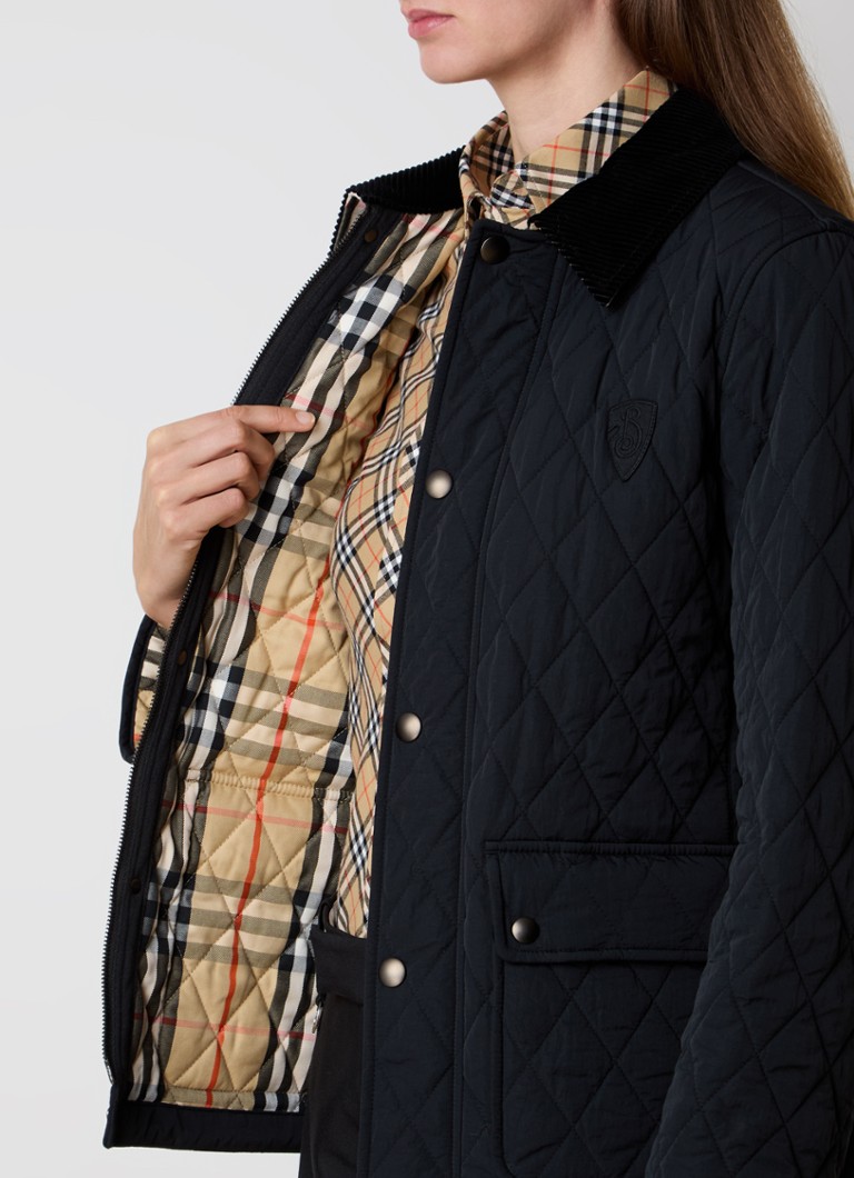 Burberry Quilted jacket with patch pockets and quilt pattern