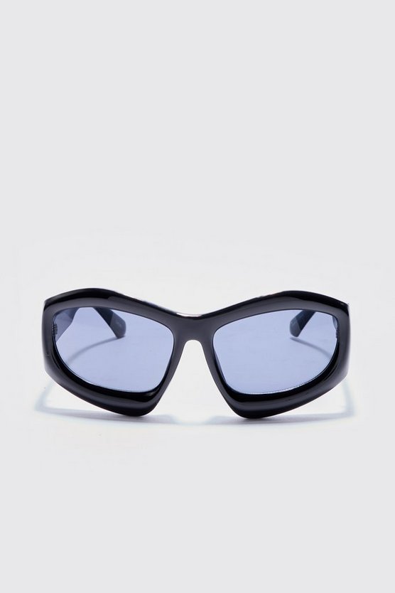 Klobige Plastik Sonnenbrille in schwarz