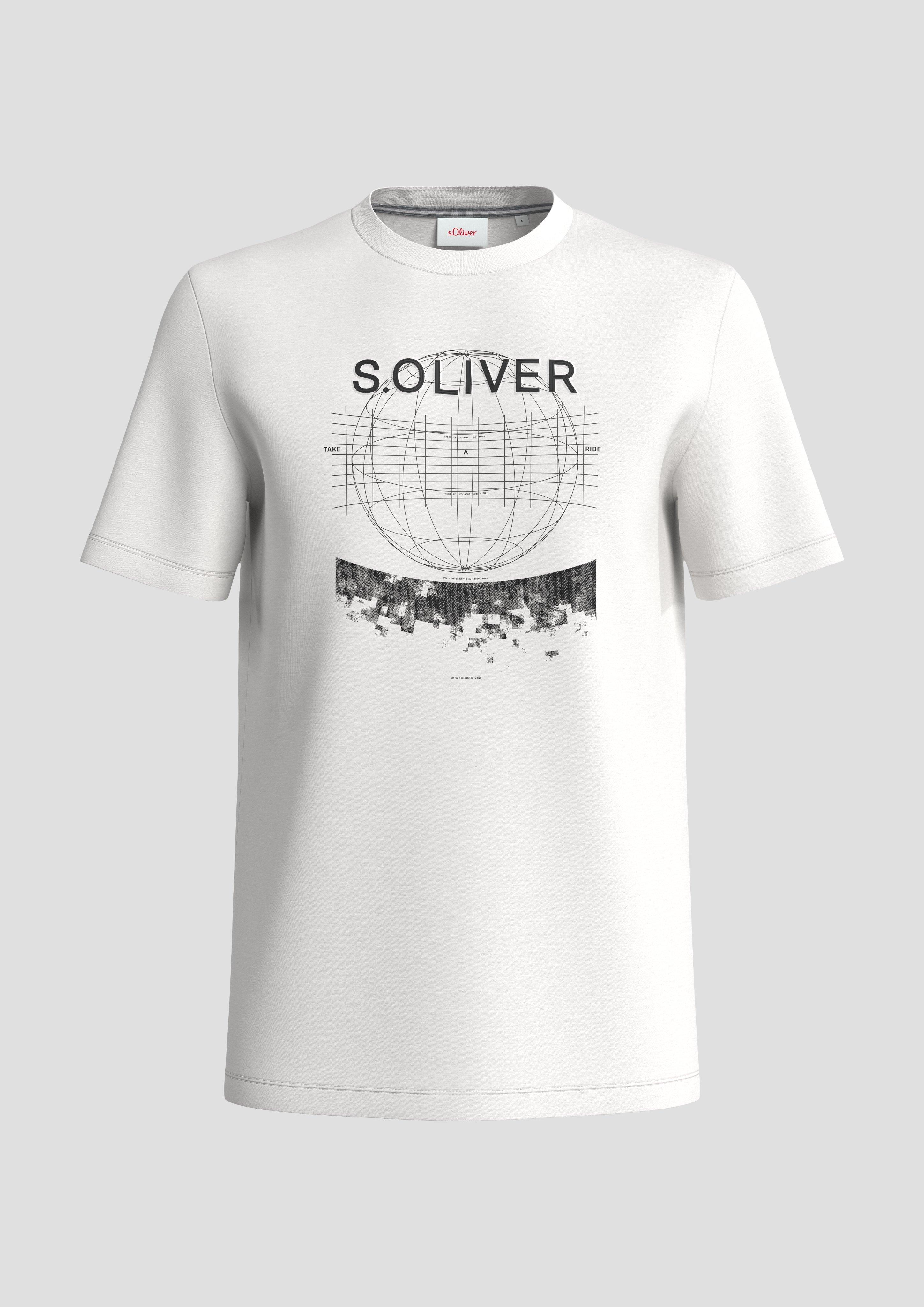 Baumwollshirt mit Flammgarnstruktur  2135743-01D1