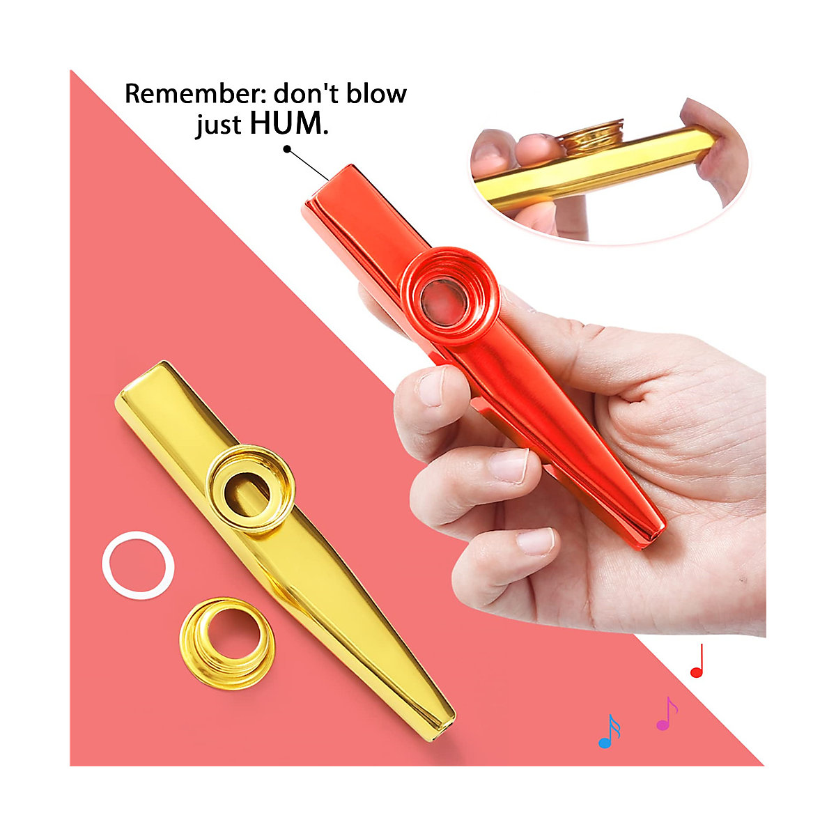 Metall Kazoo Set 6 Stück für Kinder