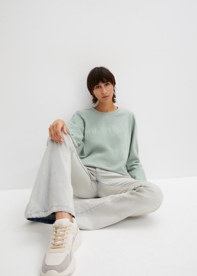Sweatshirt mit Puffärmel