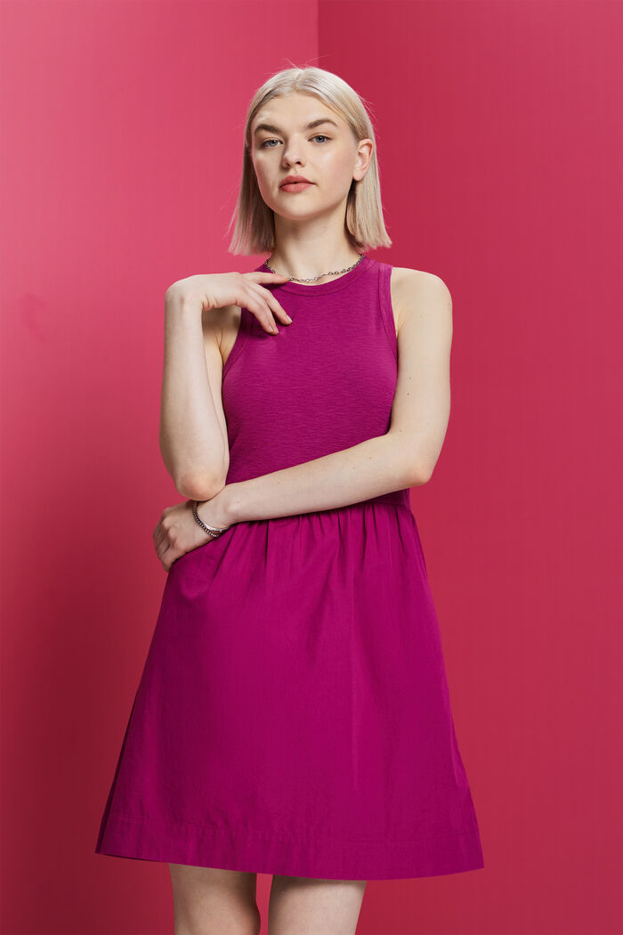 Minikleid aus Materialmix