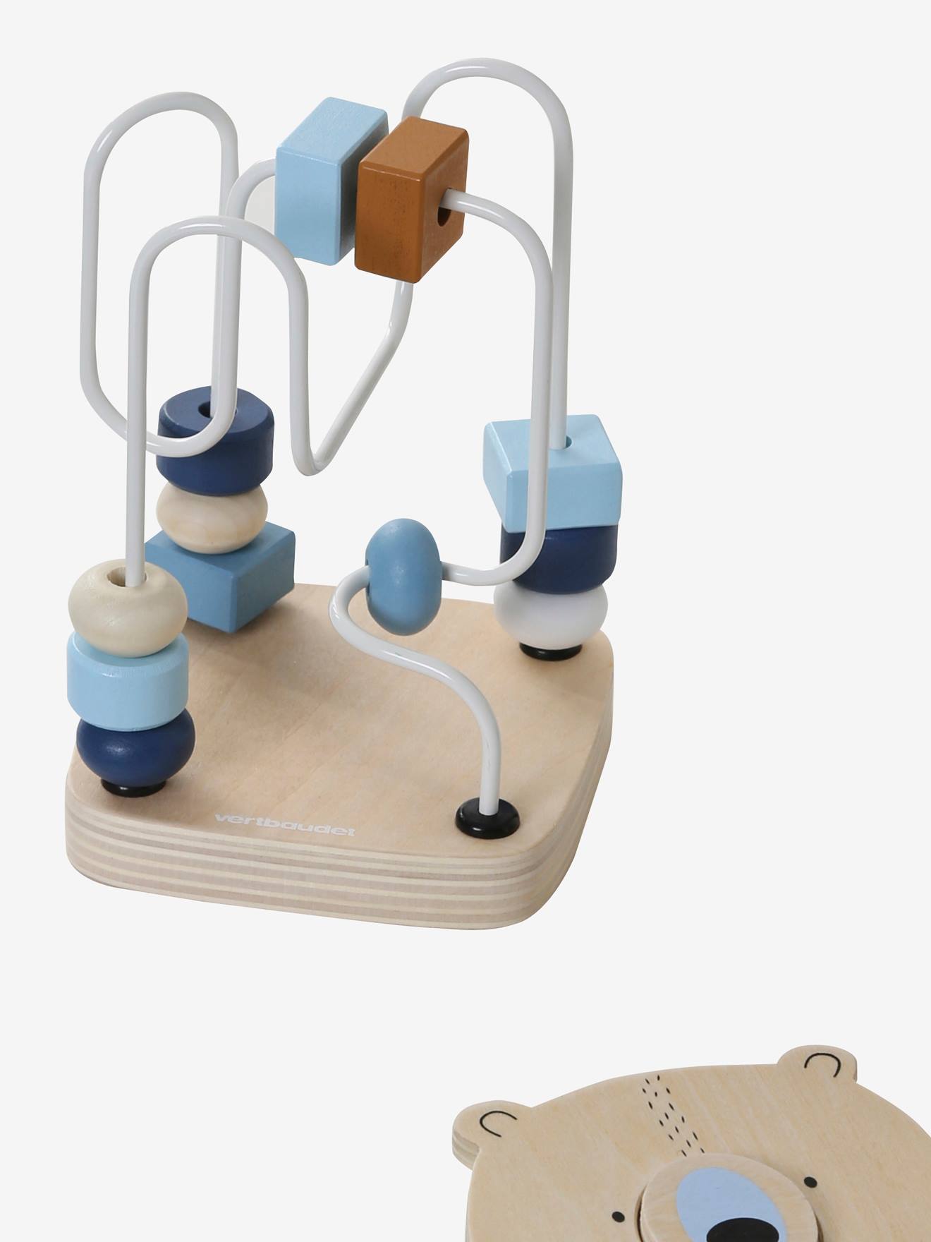 Coffret de 3 jeux d'éveil en bois FSC® bleu