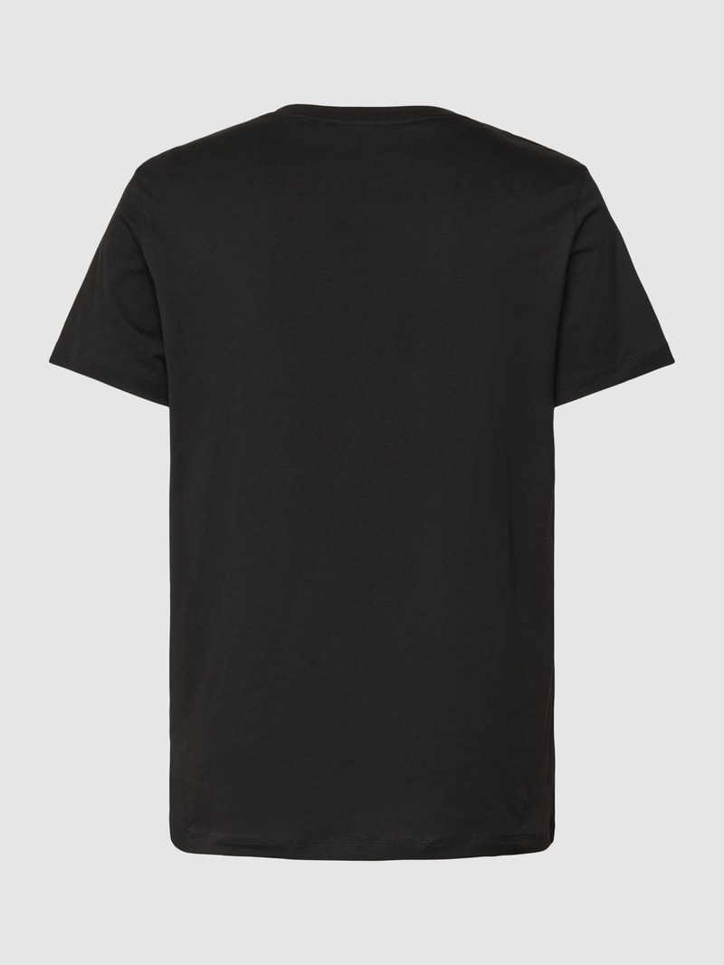 T-Shirt mit Label-Print in schwarz
